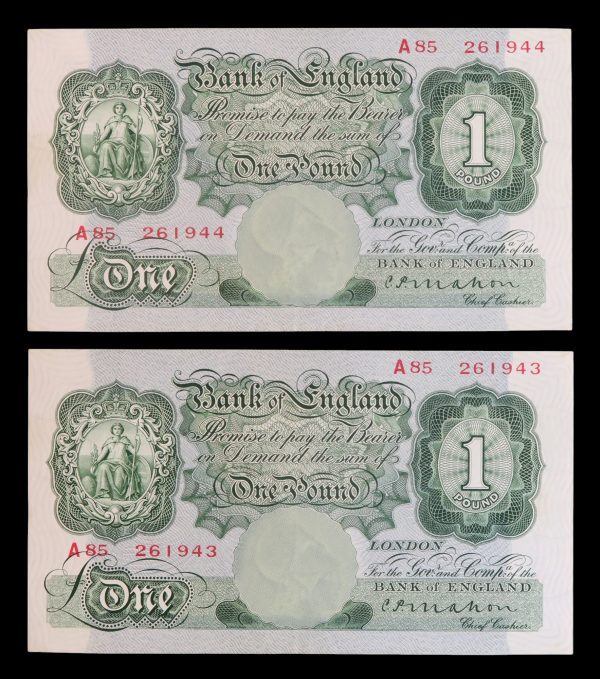 Mahon banknotes pair pounds
