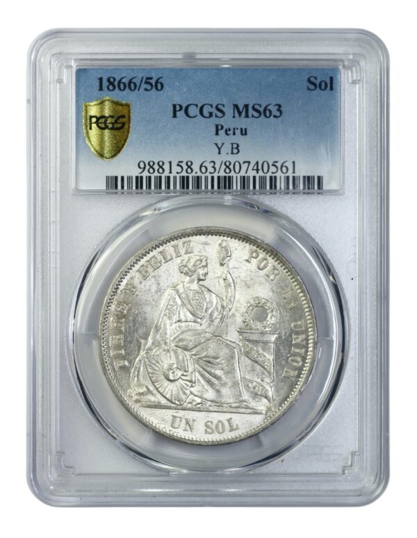 Peru sol 1866 pcgs coin