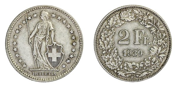 Switzerland two francs 1939