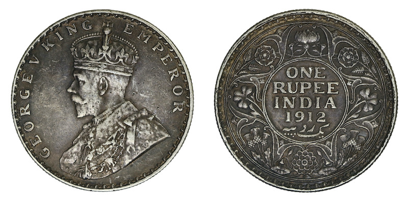 British indian rupee 1912