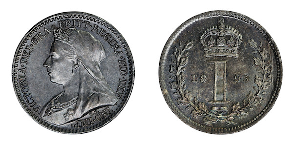Queen victoria maundy penny 1895