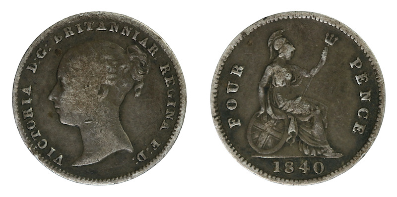 Victoria four pence 1840