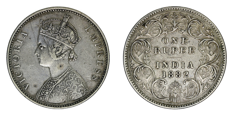 Britsh india 1882 rupee