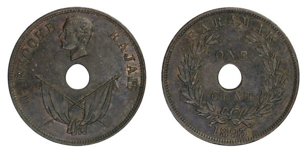 Sarawak one cent 1893h