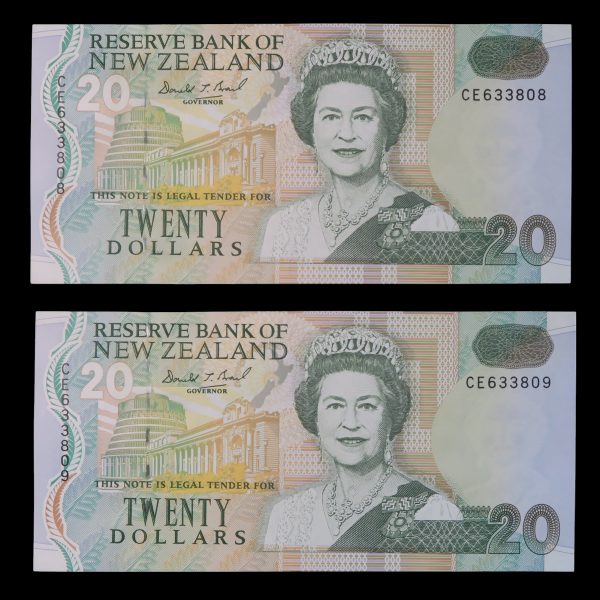 New zealand 20 dollars 1992 to 1994