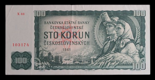Czech paper banknotes 1961