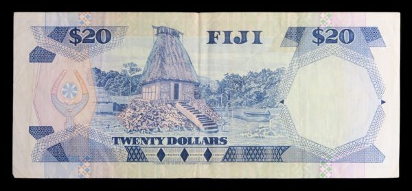 Fiji 20 dollars banknote 1986