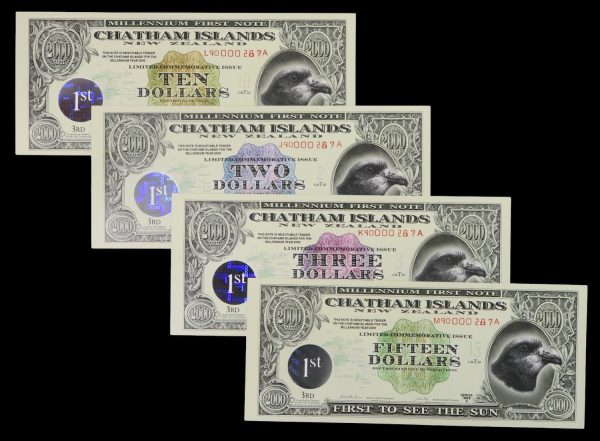 Chatham islands same number banknote set