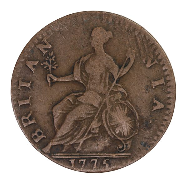 Britannia halfpenny 1775