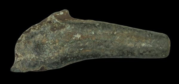 Ancient Greek cast bronze dolphin money