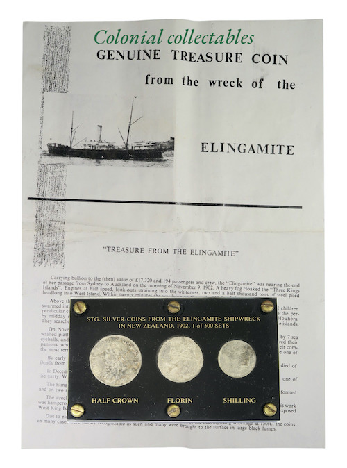 New zealand ship wreck coins 1902