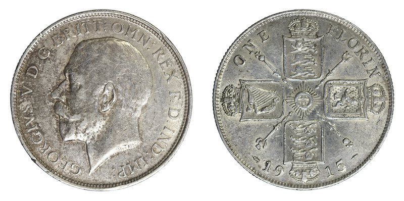British florin 1915