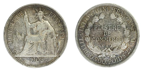 French indo china 1903 piastre