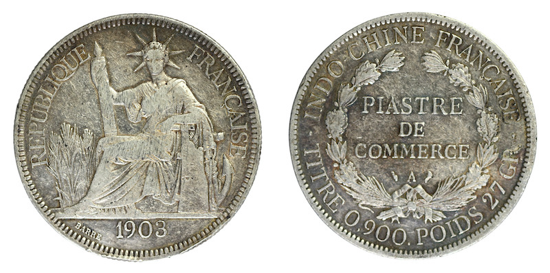 French indo china 1903 piastre