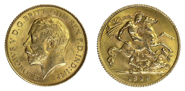 South african half sovereign 1926