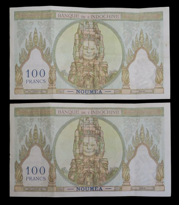 French overseas territory moumeas banknotes