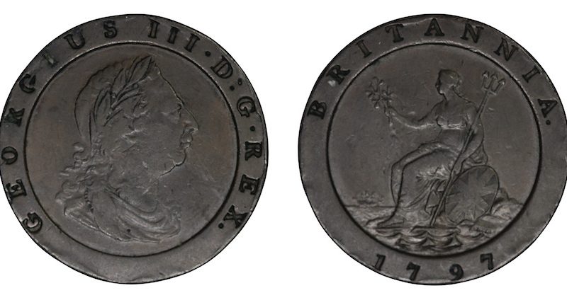 George third cartwheel coinage of 1779