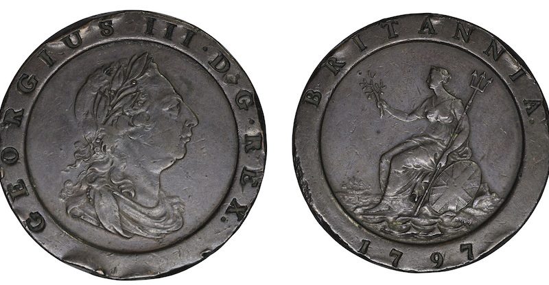 Great Britain twopence 1797 cartwheel issue
