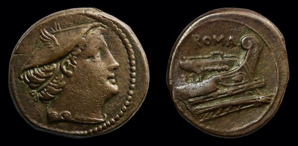 Republic bronze semuncia 215 to 211 bc