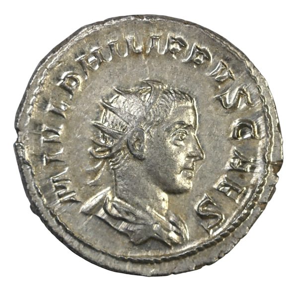 Roman Philip the second silver coin