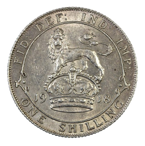 Excellent 1918 shilling good detail and luster