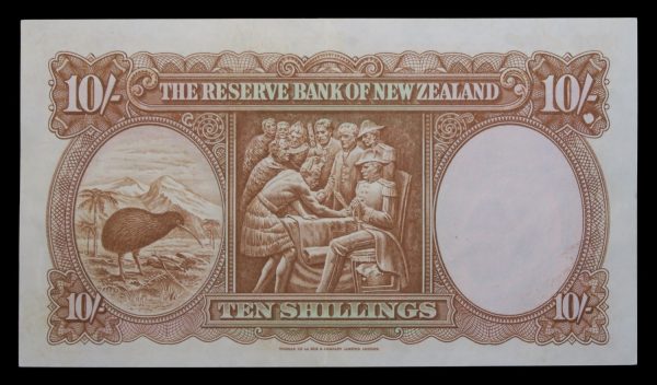 New zealand 10 shillings captain cook 1940 to 1955