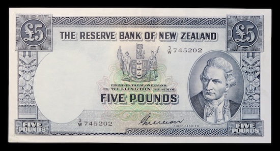 Captain cook nz banknotes