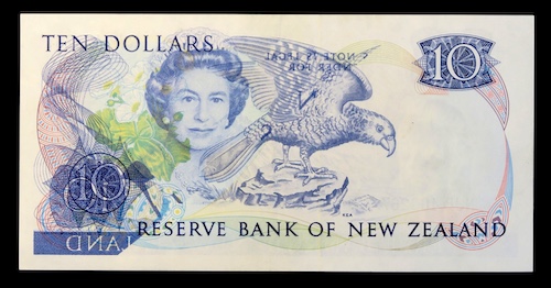 New zealand wet ink transfer ten dollars