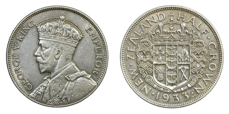 New zealand first halfcrown 1933