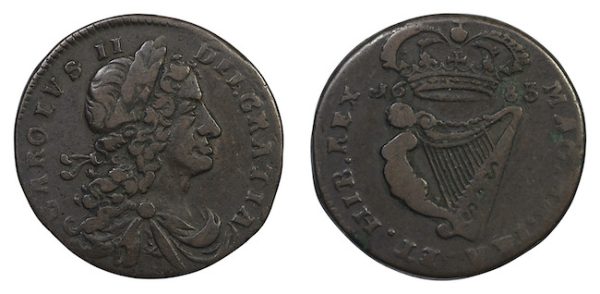 Ireland harp halfpenny 1683