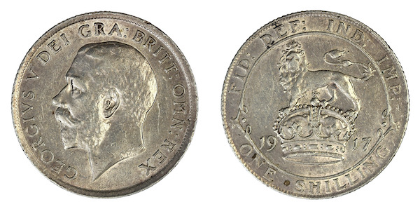 british sjhilling coin nice extremely fine grade