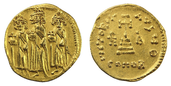 Byzantine solidus conab reverse Constantinople