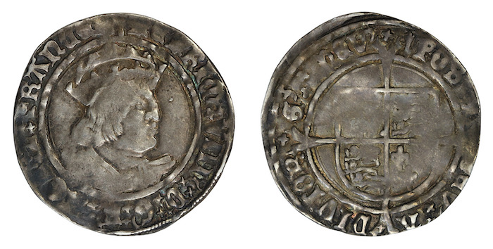 English hammered groat second coinage of Henry the 8th
