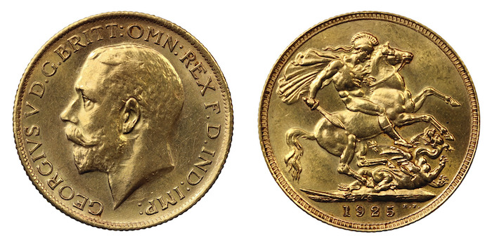 Australian golf sovereign 1925s