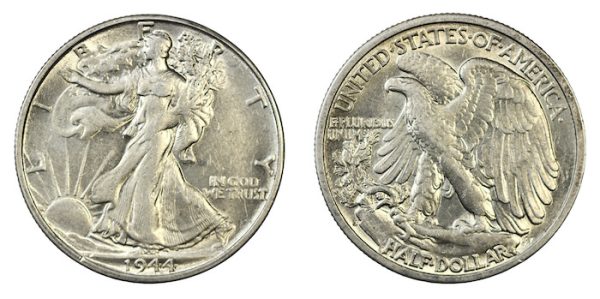 Liberty walking half dollar 1944s