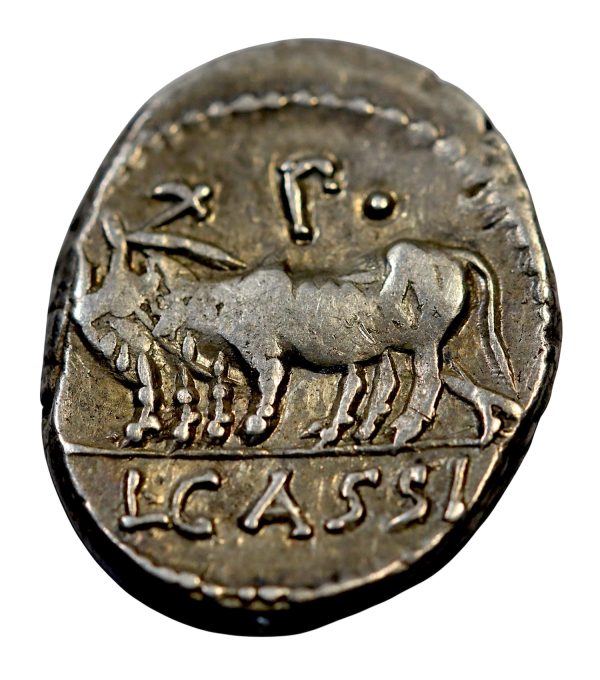 Republican rome denarius ceres and oxen reverse