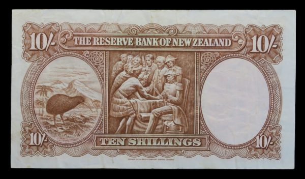 New zealand ten shillings 1955 to 1956
