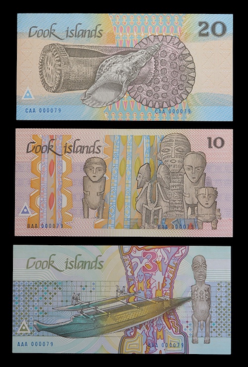Cook islands banknote set 1987