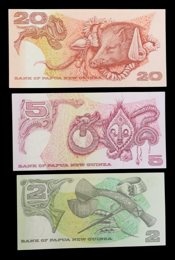 Papua new guniea bird of paridise banknotes