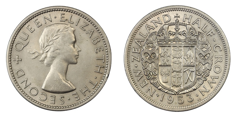 New zealand 1953 halfcrown