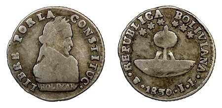 Bolivia half sol 1830