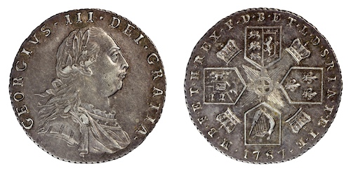 British sixpence 1787 high grade coins