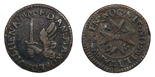 Malta coin arms of vilhena