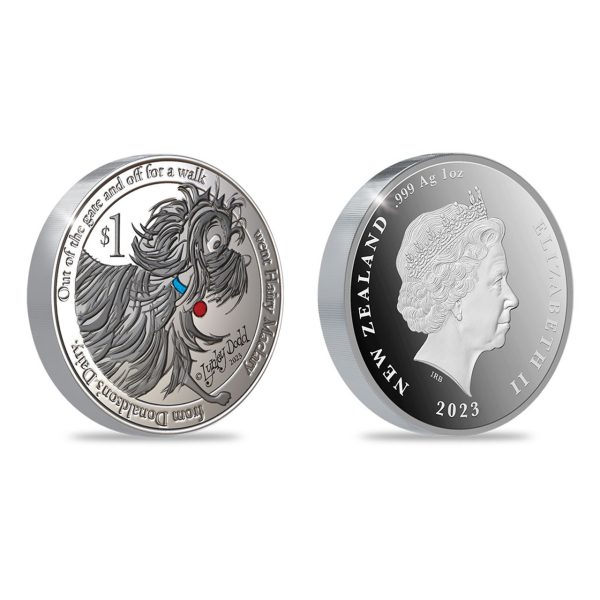Hairy Maclary silver proof new zealand coin