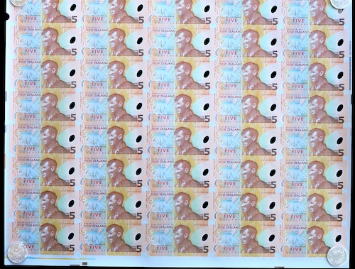 Alan bollard special uncut 40 banknotes