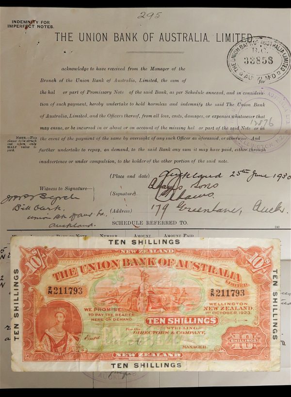New zealand 1923 promissory note