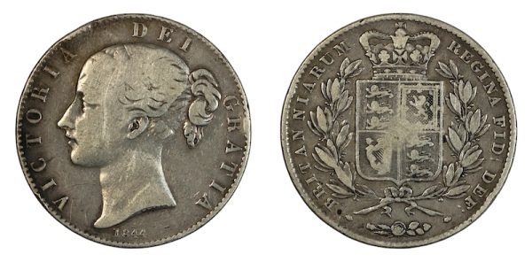 Victoria young head crown 1844