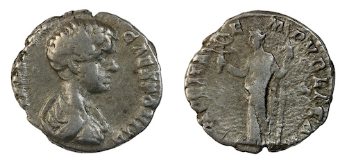 Caracalla as caesar denarius 197 ad