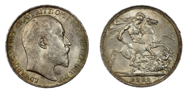Quality british crown coins edward 1902