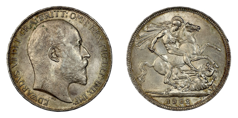 Quality british crown coins edward 1902